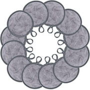 12Pcs Reusable Makeup Remover Pads for Face, Eye, Lips Microfiber Facial Cleansing Rounds Washable Face Cloths , 5inch